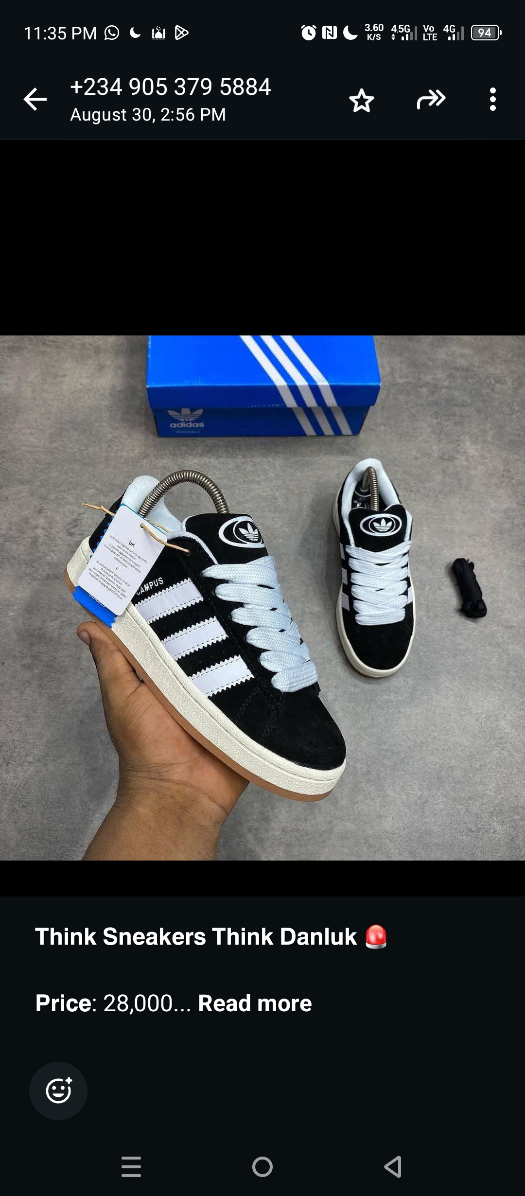 Adidas Campus Sneakers  - Buy on Payuee e-Shop