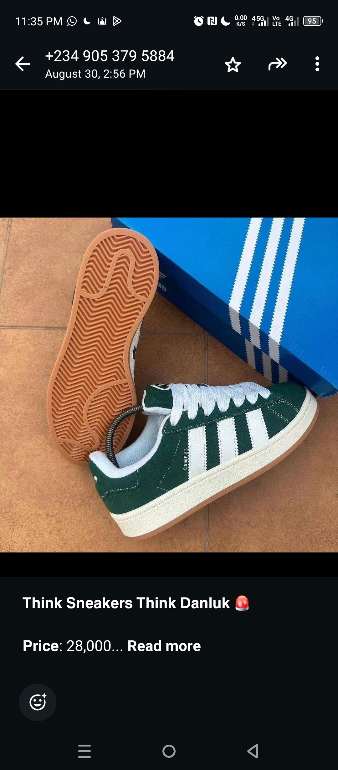 Adidas Campus Sneakers  - Buy on Payuee e-Shop