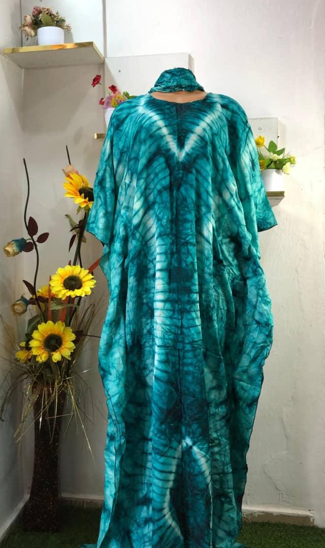 Adire silk Kampala maxi dress - Buy on Payuee e-Shop