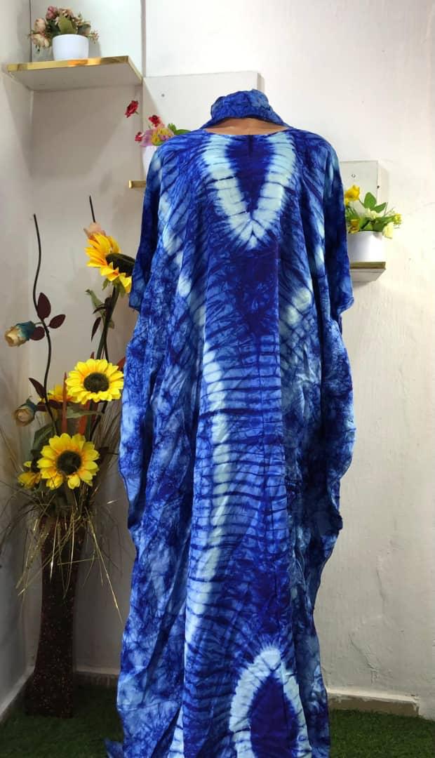 Adire silk Kampala maxi dress - Buy on Payuee e-Shop