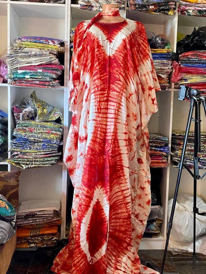 Adire silk Kampala maxi dress - Buy on Payuee e-Shop